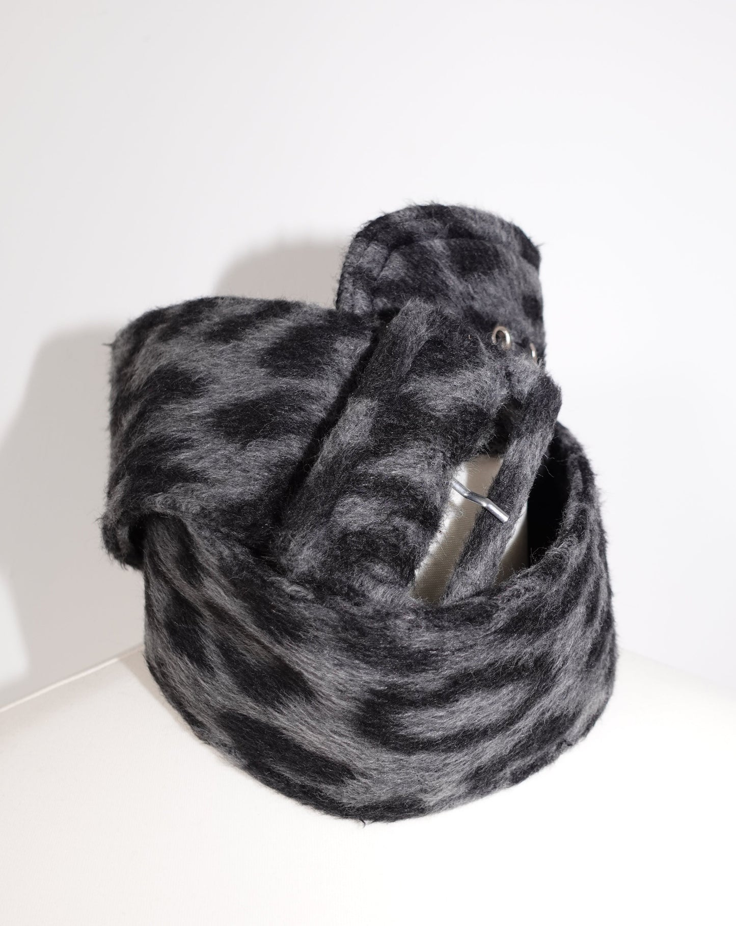 leopard belt, black