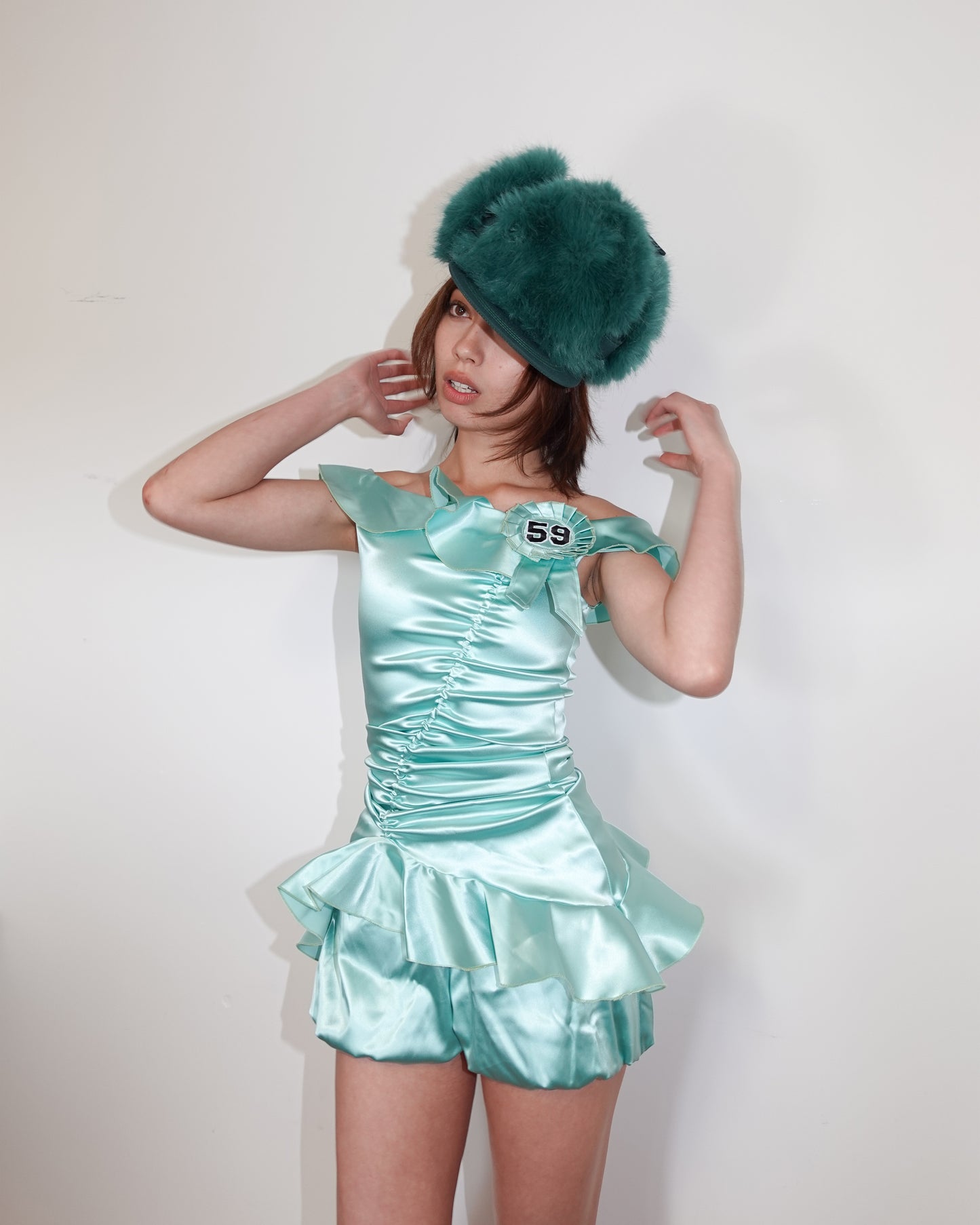 mi chai top, teal