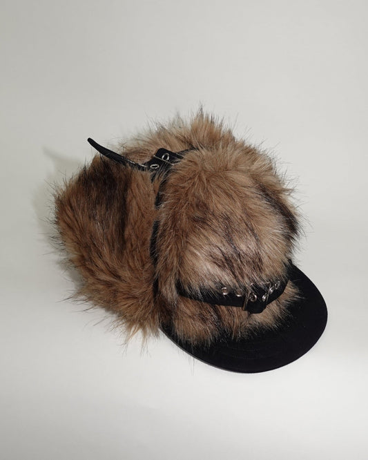 Faux Fur Snapback, Brown - Sourtai - Snapback