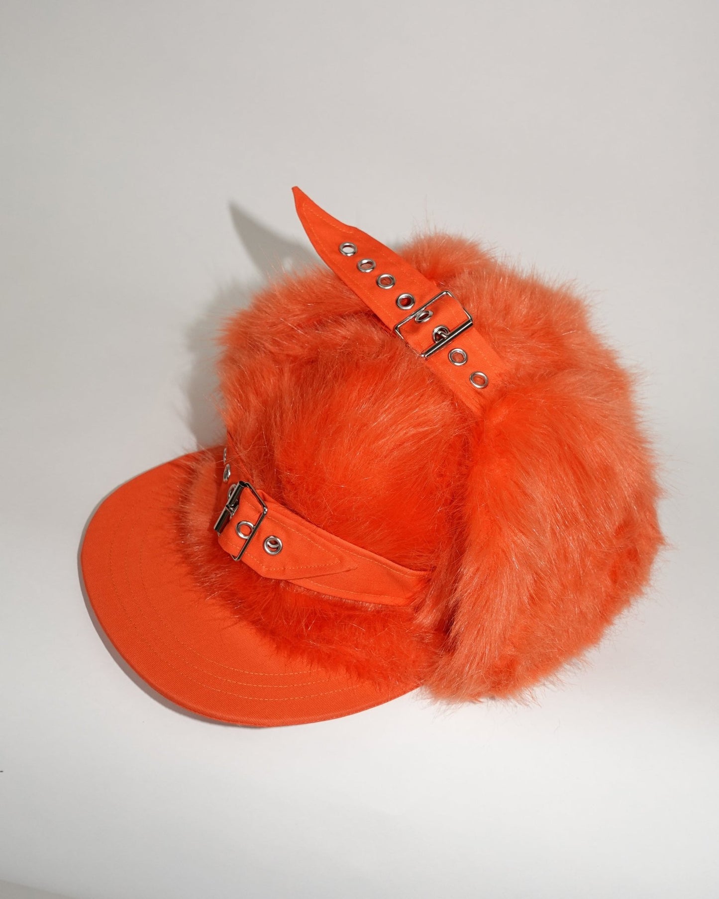 Faux Fur Snapback, Orange - Sourtai - Snapback