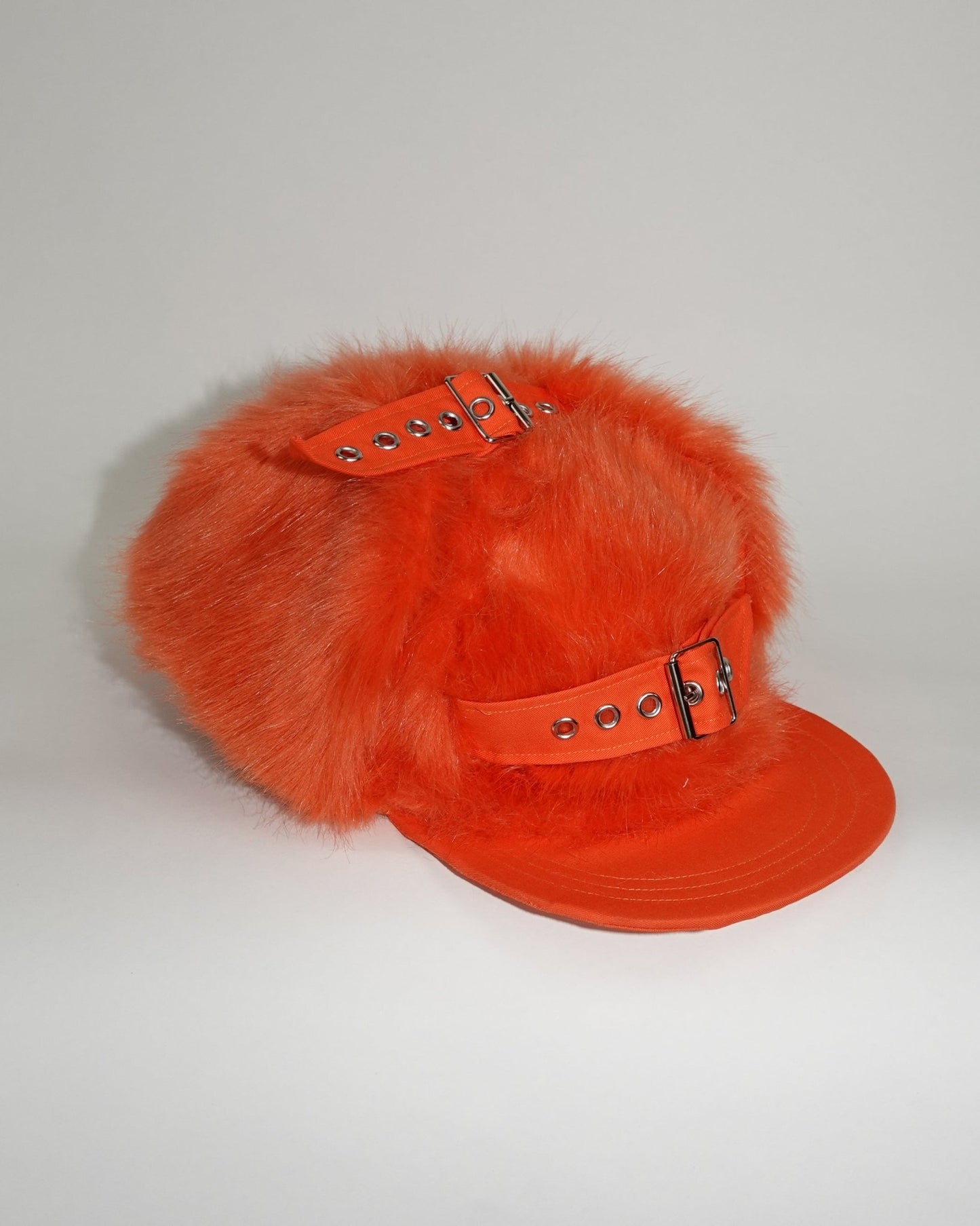 Faux Fur Snapback, Orange - Sourtai - Snapback