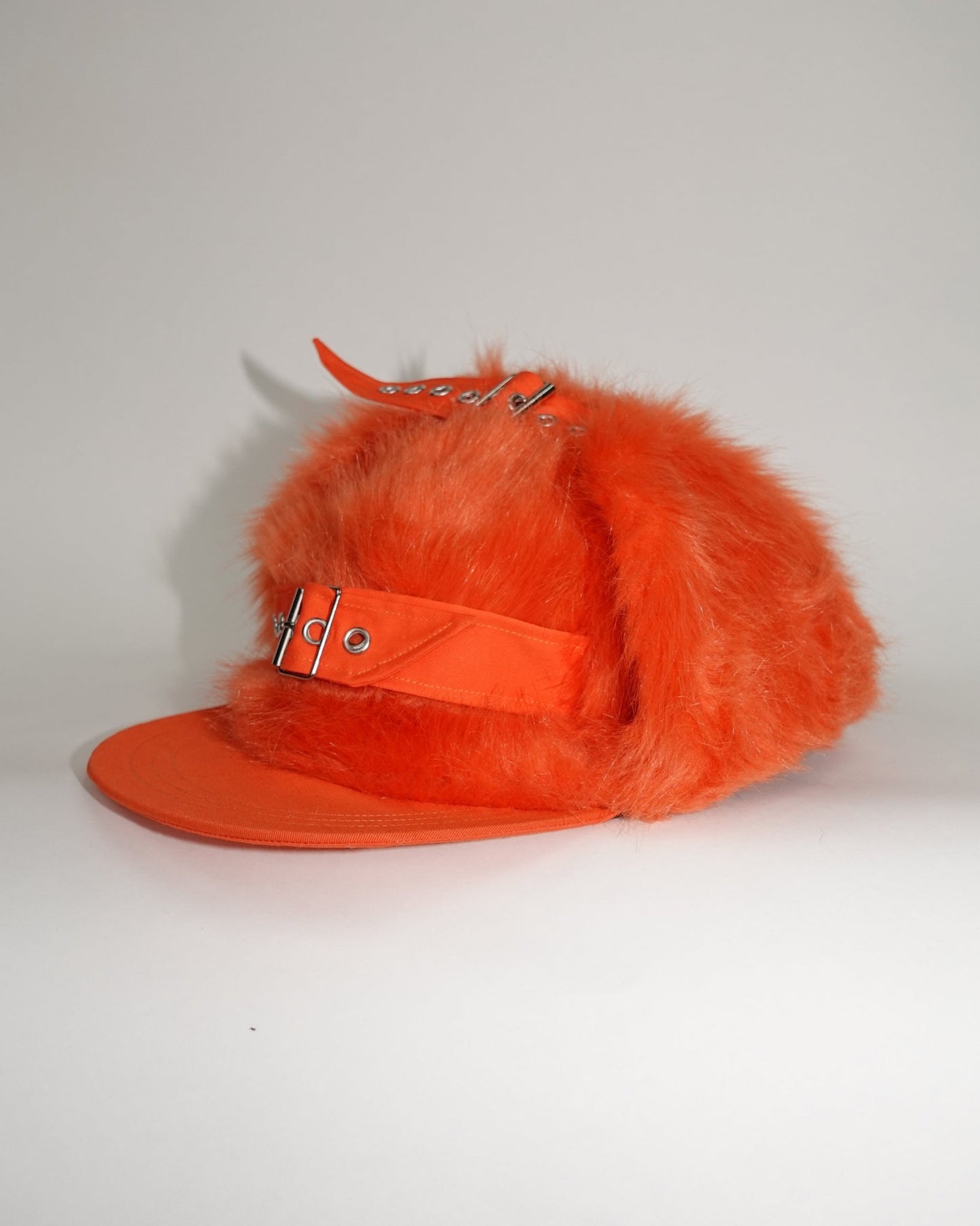 Faux Fur Snapback, Orange - Sourtai - Snapback
