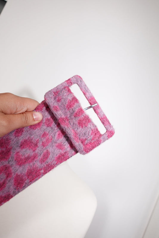 leopard belt, pink - Sourtai -