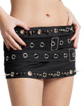 baby teeth mini skirt, black - Sourtai - 