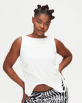 bamboo reversible tank top, ivory - Sourtai - 