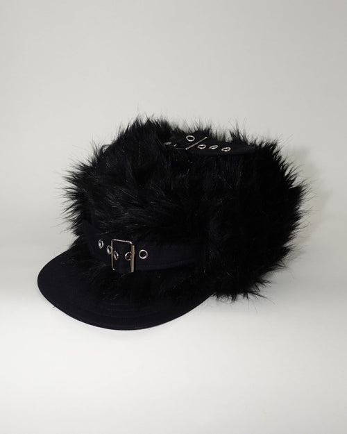 Faux Fur Snapback, Black - Sourtai - Snapback
