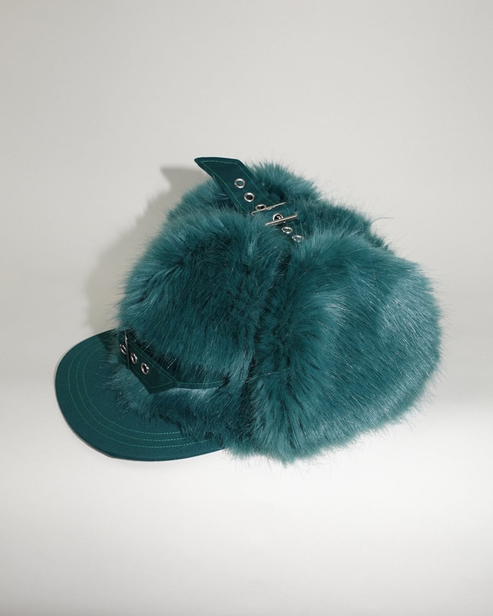 Faux Fur Snapback, Green - Sourtai - Snapback