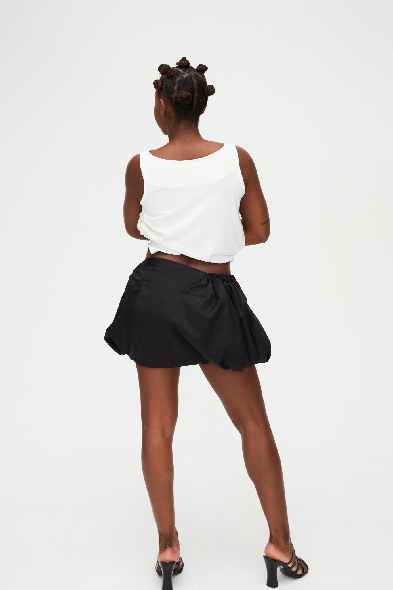 parkai bubble skirt, black - Sourtai - 